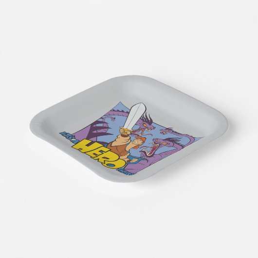 Hercules vs Hydra - It's a HERO Thing Paper Plates Pappteller (Gewinkelt)
