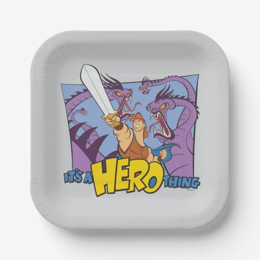 Hercules vs Hydra - It's a HERO Thing Paper Plates Pappteller (Vorderseite)