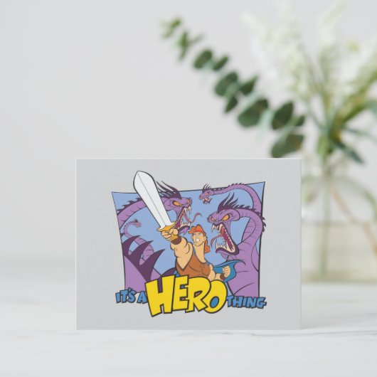 Hercules vs Hydra - It's a HERO Thing Postcard Postkarte (Stehend Vorderseite)