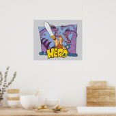 Hercules vs Hydra - It's a HERO Thing Poster (Küche)