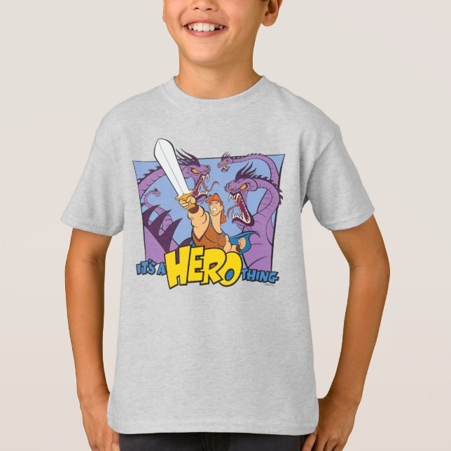 Hercules vs Hydra - It's a HERO Thing T-Shirt (Vorderseite)