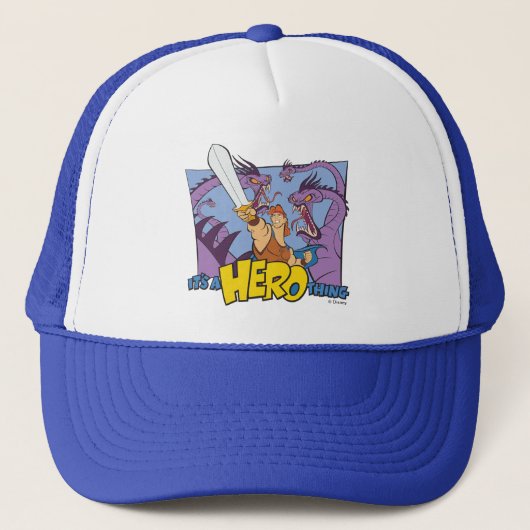 Hercules vs Hydra - It's a HERO Thing Trucker Hat Truckerkappe (Vorderseite)