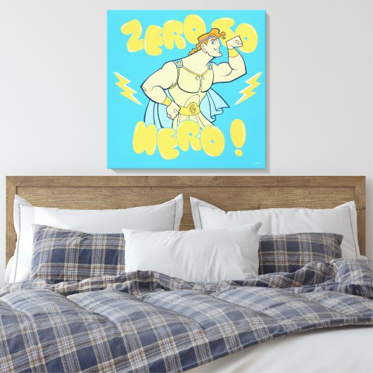 Hercules - Zero to Hero Canvas Print Leinwanddruck (Insitu (Schlafzimmer))