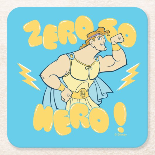 Hercules - Zero to Hero Square Paper Coaster Rechteckiger Pappuntersetzer (Vorderseite)