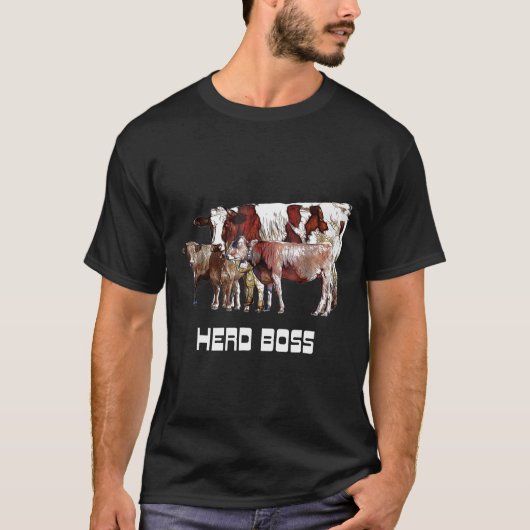 Herd Boss Big Cow Leader der Pack Xmas T-Shirt (Vorderseite)