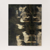 Herd Camargue Ponies Stehend im Wasser Puzzle (Vertikal)