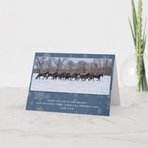 Herd der Friesian Mares Christmas Card Feiertagskarte