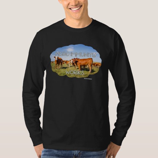 Herd Immunity Works Cows Fun Vaccinated T-Shirt (Vorderseite)