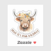 Herd ist dein Geburtstag Aufkleber (Blatt)