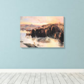 Herd von American Buffalo Leinwanddruck (Insitu (Holzboden))