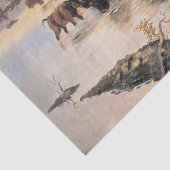 Herd von Buffalo (von Charles M. Russell) Seidenpapier (Detail)