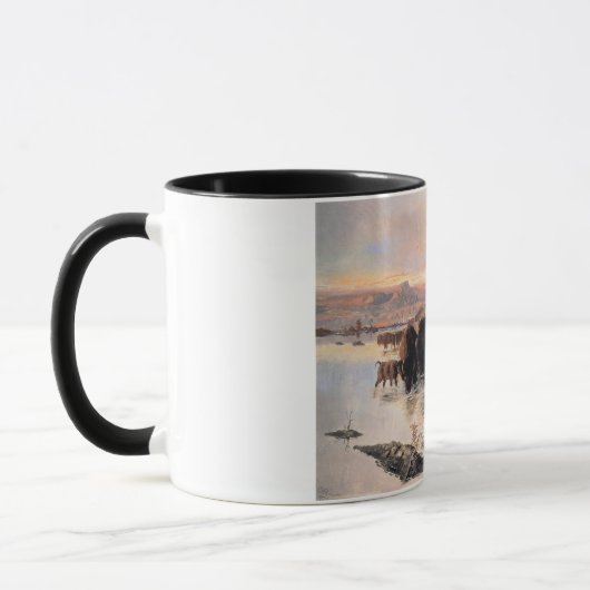Herd von Buffalo (von Charles M. Russell) Tasse (Links)