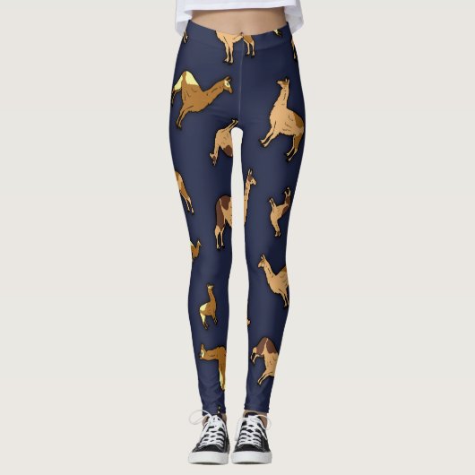Herd von Llamas Design Leggings (Vorderseite)
