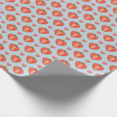 Herdbeeren mit Polka-Punkten und Herz Geschenkpapier (Ecke)