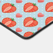 Herdbeeren mit Polka-Punkten und Herz Schreibtischunterlage (Ecke)