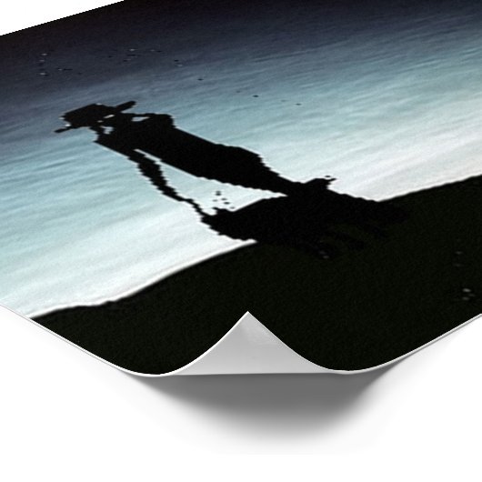 Herde am frühen Morgen...Border Collie Poster (Ecke)