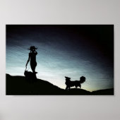 Herde am frühen Morgen...Border Collie Poster (Vorne)