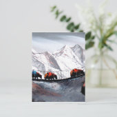 Herde der Bergjaks Himalaya Postkarte (Stehend Vorderseite)