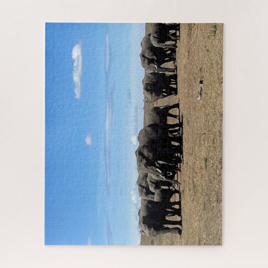 Herde der Elefanten Kenya Puzzle (Vertikal)