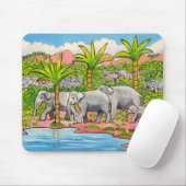 Herde der Elefanten Mousepad (Mit Mouse)