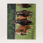 Herde der im Feld Stehenden walisischen Ponys Puzzle (Vertikal)