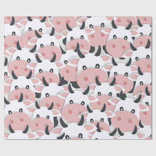 Herde der Kühe Geschenkpapier (Flach)