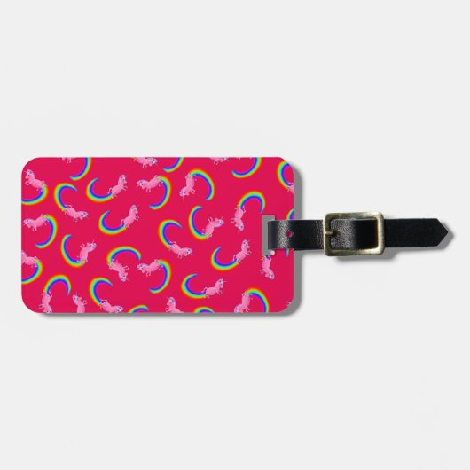 Herde der rosa Einhörner Gepäckanhänger (Vorderseite horizontal)