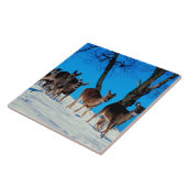 Herde der Rotwild Fliese (Seite)