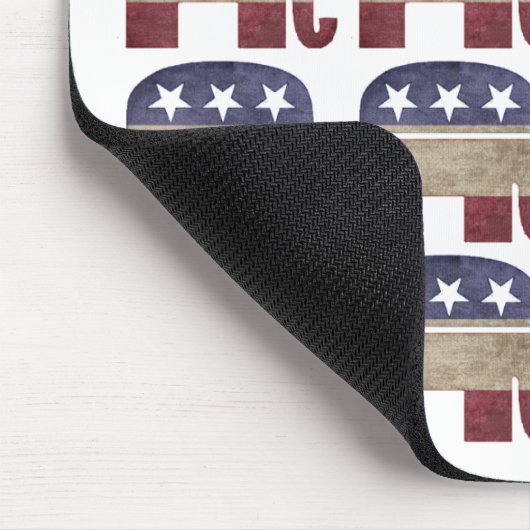 Herde Elefanten republikanischen GOP Mousepad (Ecke)