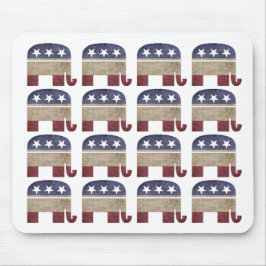 Herde Elefanten republikanischen GOP Mousepad