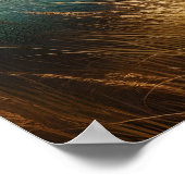 Herde: Gallopierende Pferde in Feld Poster (Ecke)