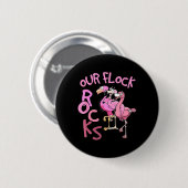 Herde Rockt Flamingo Passende Familienferien Button (Vorne & Hinten)