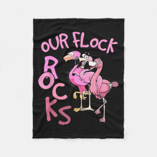 Herde Rockt Flamingo Passende Familienferien Fleecedecke