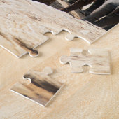 Herde von Elefanten mit Baby im Wasser Puzzle (Seite)