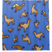Herde von Llamas Duschvorhang (Vorderseite)