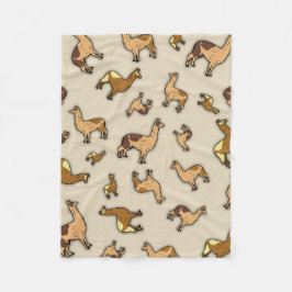 Herde von Llamas Fleecedecke