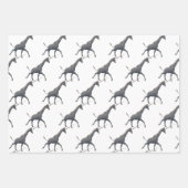 Herde von Silver Girafficorns gepolstertes Muster Geschenkpapier Set (Vorderseite)