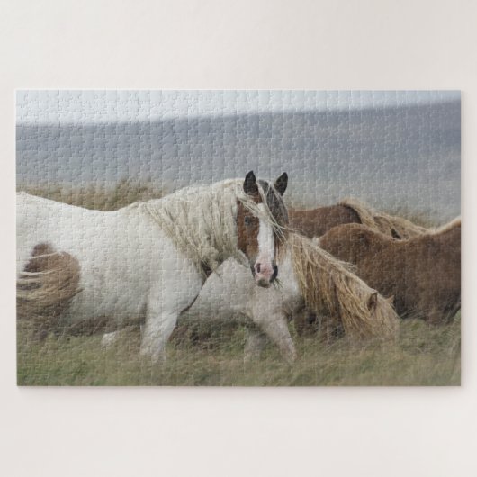 Herde wild lebender Pferde Puzzle (Horizontal)