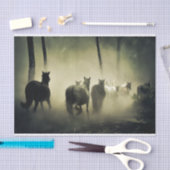 Herde wild lebender Pferde Seidenpapier (Handwerk)