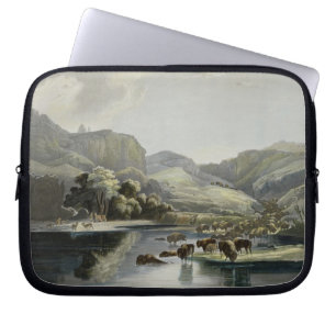 Herden des Bisons und der Elche auf dem Oberleder Laptopschutzhülle
