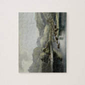 Herden des Bisons und der Elche auf dem Oberleder Puzzle (Vertikal)