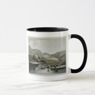 Herden des Bisons und der Elche auf dem Oberleder Tasse