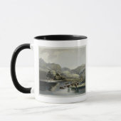Herden des Bisons und der Elche auf dem Oberleder Tasse (Links)