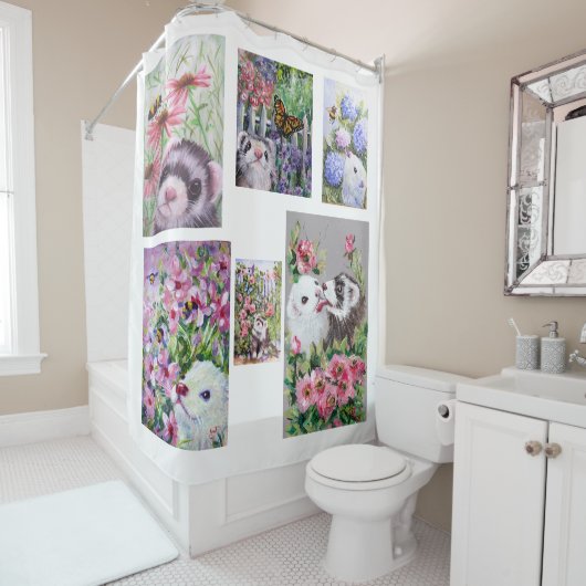 Herden des Duschvorhangs Duschvorhang (Beispiel)