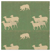 Herden - Grenzkollie und Schafschatten Stoff (Nahaufnahme)