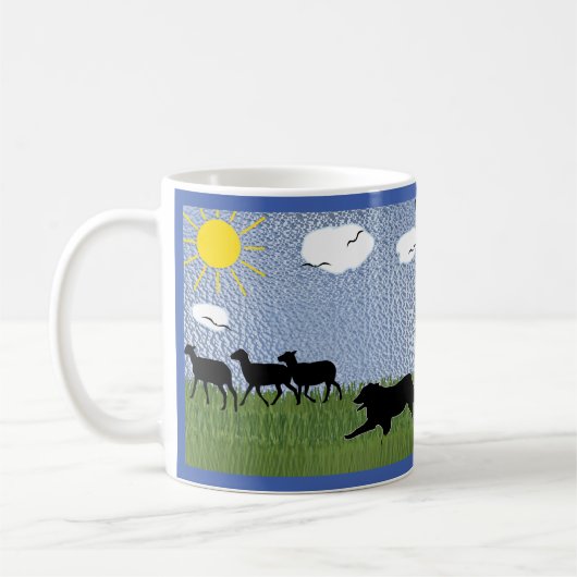 Herding - Driving the Sheep Aussie v3 Kaffeetasse (Links)