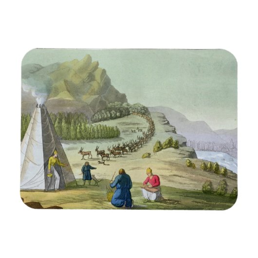 Herding Rentier, Lappland, Platte 47 von 'Le Costu Magnet (Horizontal)