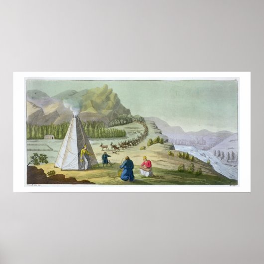 Herding Rentier, Lappland, Platte 47 von 'Le Costu Poster (Vorne)