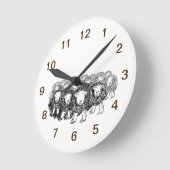 Herdwick Flock Clock Runde Wanduhr (Winkel)
