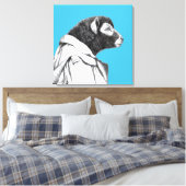 Herdwick Lamb in Trench Coat (Old School Blue) Leinwanddruck (Insitu (Schlafzimmer))